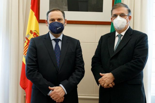 El canciller mexicano, Marcelo Ebrard en su visita a España