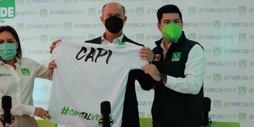 Roberto Ruiz Esparza, candidato del partido Verde a la alcaldía de Puebla