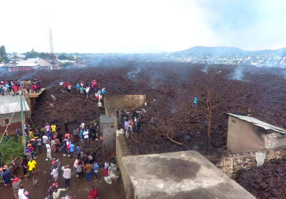 Al menos 32 muertos por la erupción de volcán en República Democrática del Congo