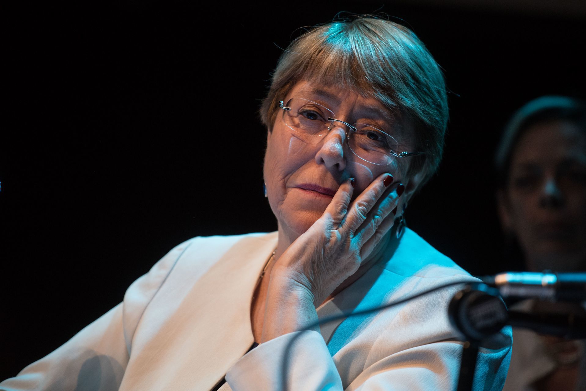 CIUDAD DE MÉXICO, 09ABRIL2019.- Michelle Bachelet, Alta Comisionada de las Naciones Unidas (ONU), presentó esta tarde su declaración en el auditorio del Centro Cultural España con motiva de su visita a México. FOTO: MARIO JASSO /CUARTOSCURO.COM