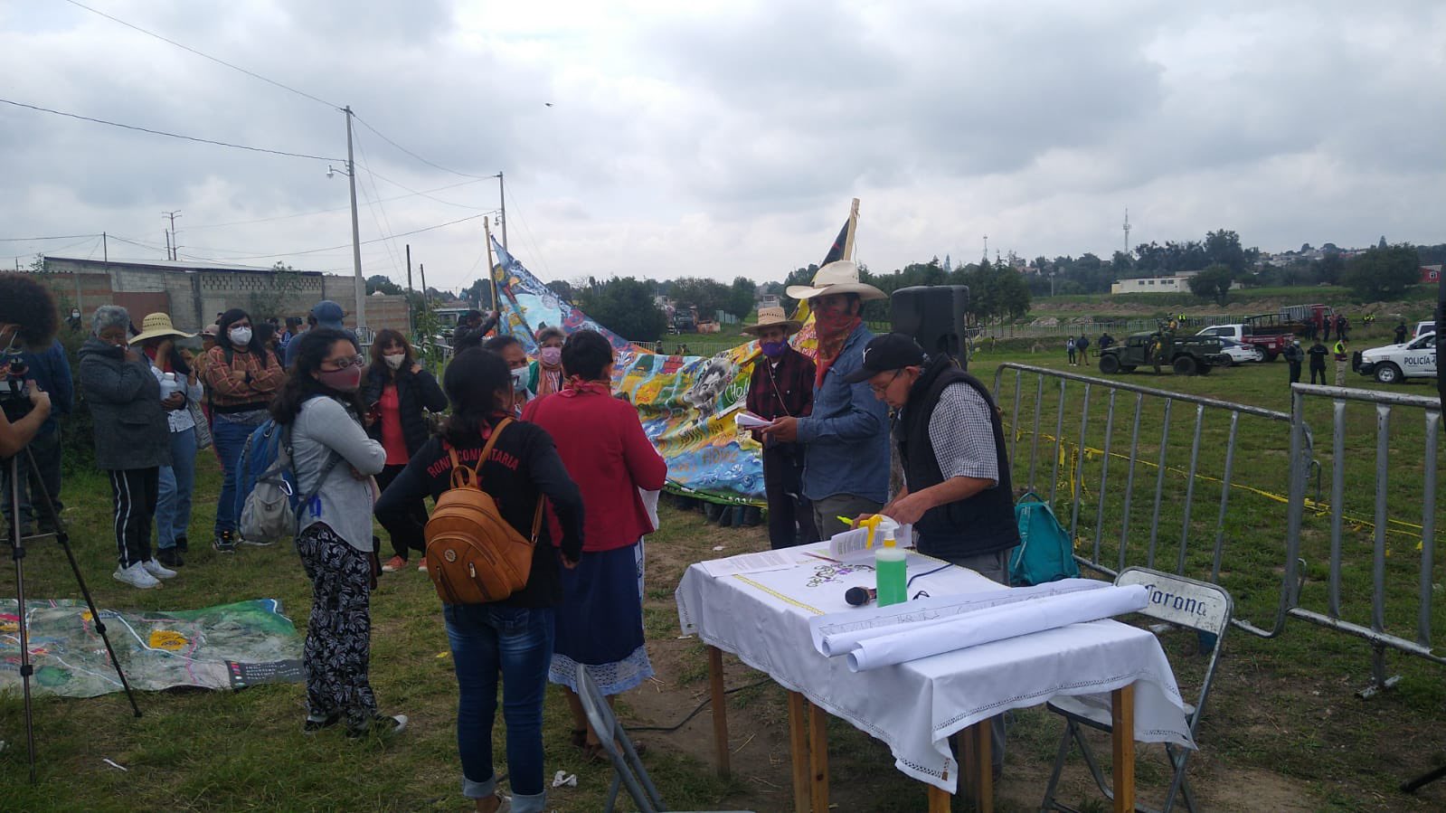 “Zona de desastre”, denominan defensores de la tierra al socavón de Juan Crisóstomo Bonilla, en Puebla