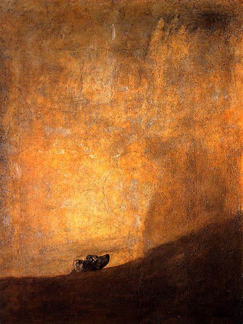 Perro Semihundido, por Francisco de Goya