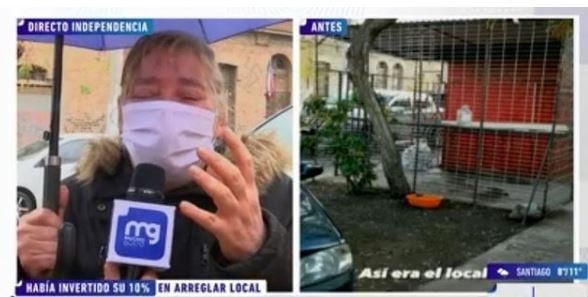 (Video) Mujer denuncia que Municipalidad de Independencia demolió sin previo aviso su kiosko que había reparado con el 10 por ciento