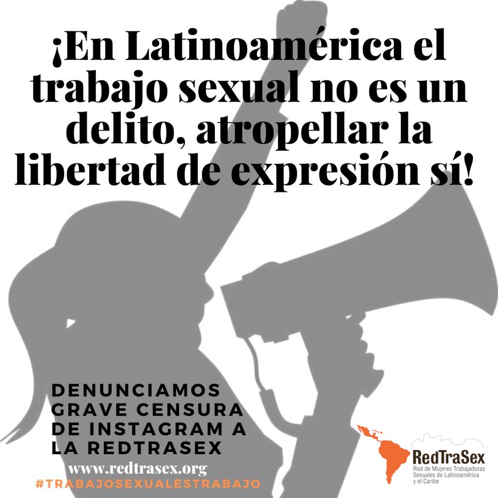 Red de Mujeres Trabajadoras Sexuales de Latinoamérica y el Caribe denunció censura de Instagram en su contra