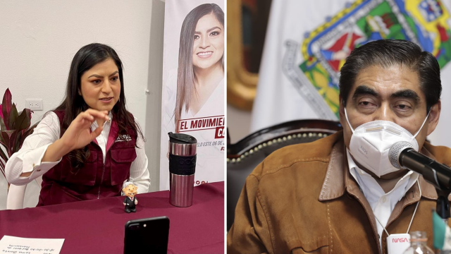Claudia Rivera Vivanco y Miguel Barbosa