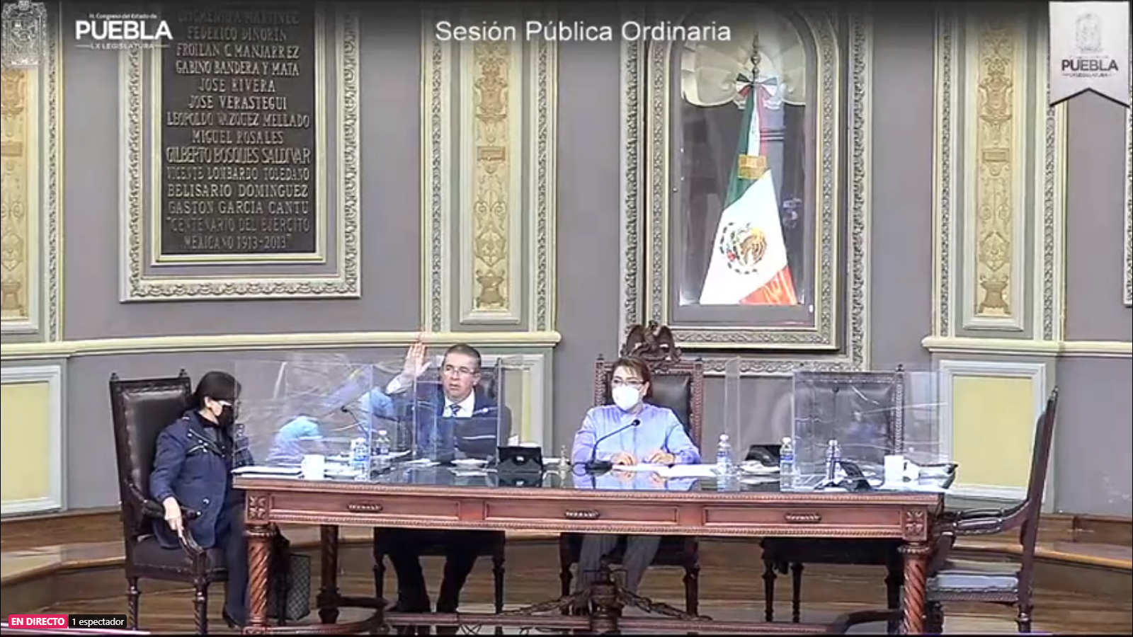 Congreso de Puebla en sesión del 8 de julio de 2021