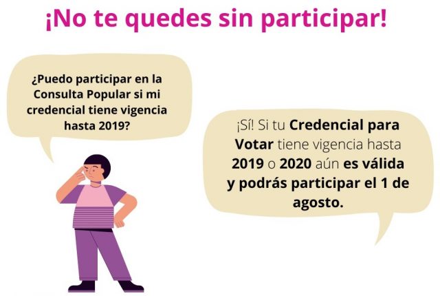 Conoce pasos y requisitos para expresarte en la consulta popular