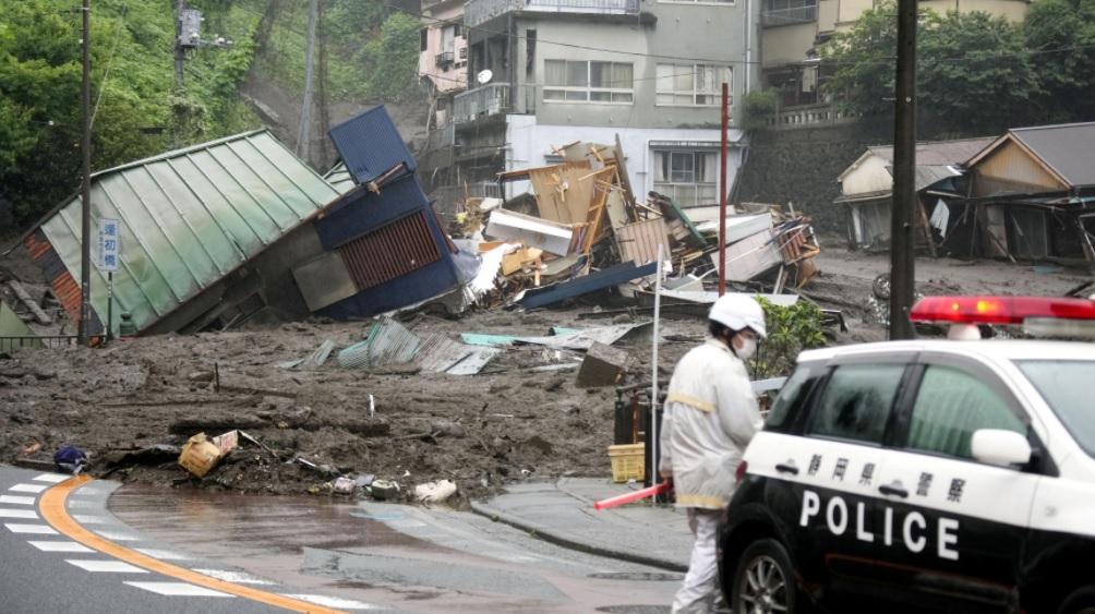 Deslave en Japón por torrenciales lluvias