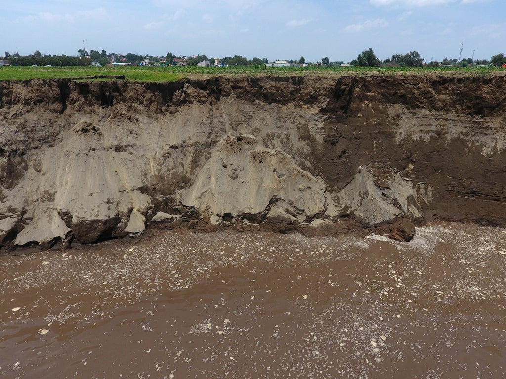 El socavón de Puebla, ubicado en Región de Emergencia Ambiental