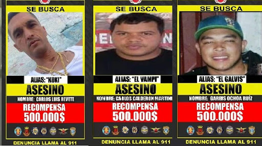 Autoridades venezolanas ofrecen recompensa para captura de integrantes de bandas delictivas