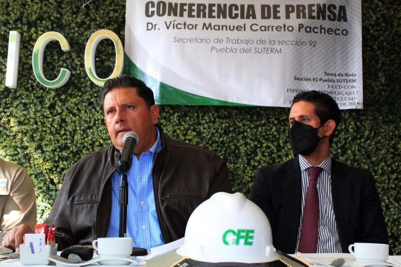 Líder sindical de la CFE denuncia persecución política y desunión en la región Puebla-Tlaxcala