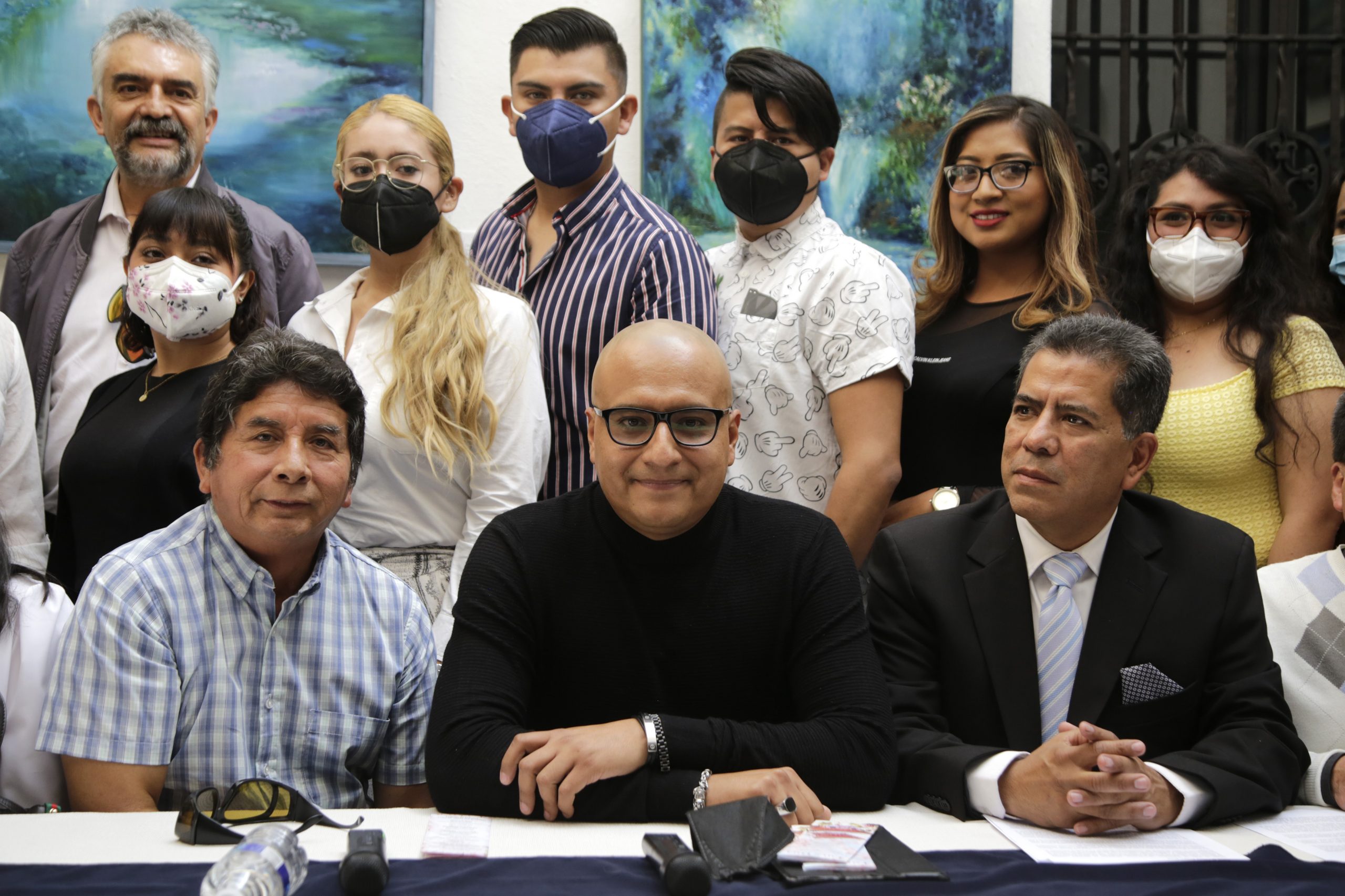 PUEBLA, Pue. 15 Septiembre 2021.- El grupo Amigos BUAP encabezado por Javer Castellanos llama a los miembros de la comunidad universitaria para analizar y votar en la jornada electoral y elegir al próximo rector o rectora de la BUAP. //Rafael Pacheco/Agencia Enfoque/