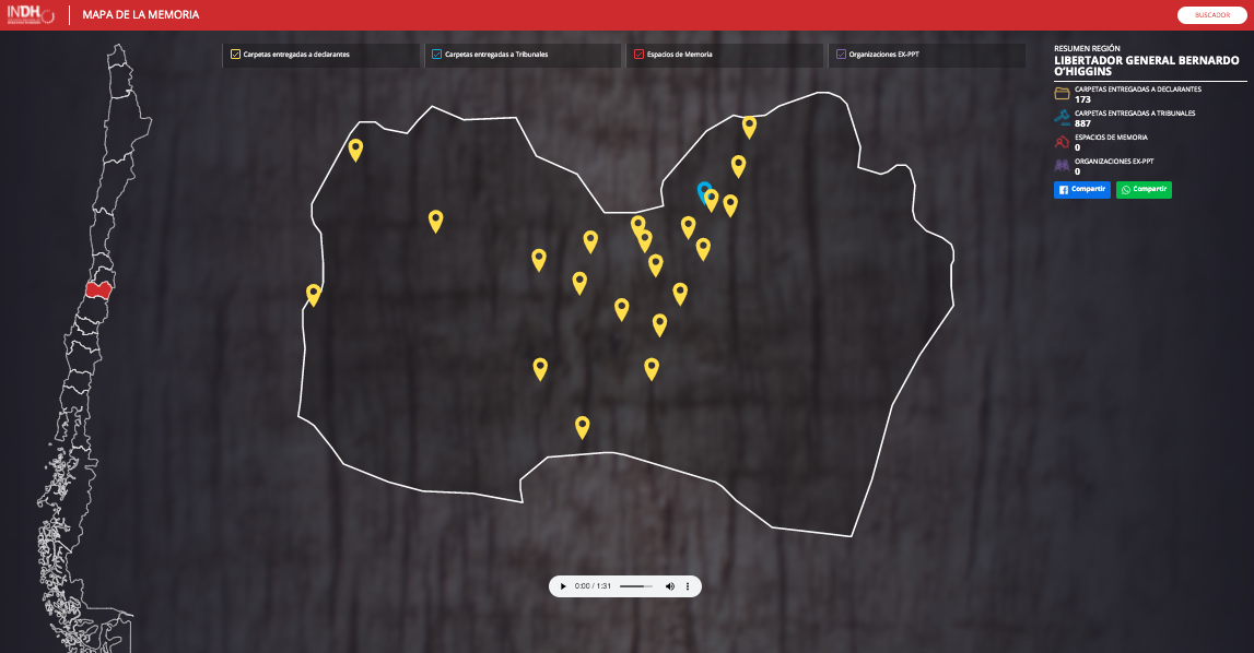 Las huellas del terrorismo de Estado: INDH presentó «Mapa de la Memoria»
