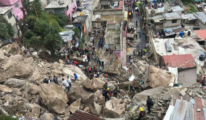 Hay 10 desaparecidos tras desgaje del cerro Chiquihuite en Edomex