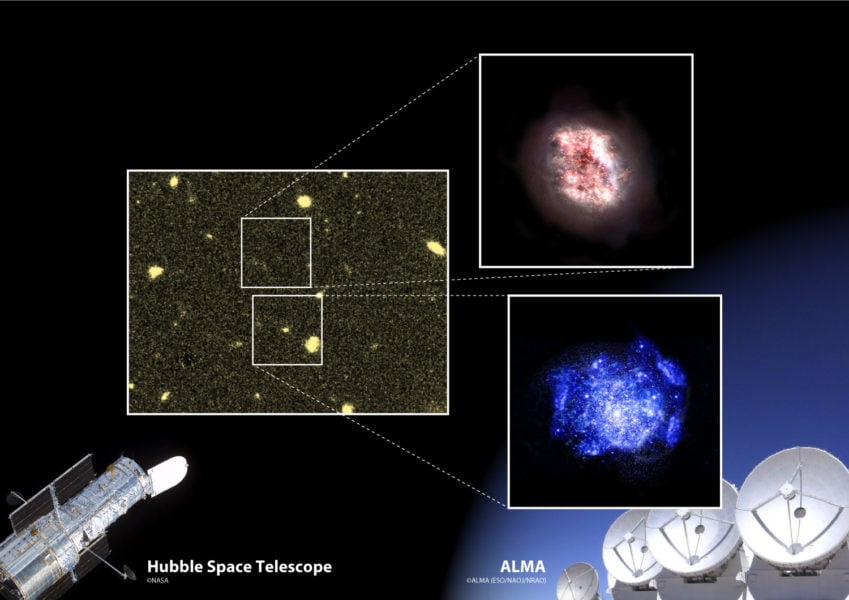 Astrónomos chilenos participan en descubrimiento de dos nuevas galaxias escondidas en el amanecer del tiempo