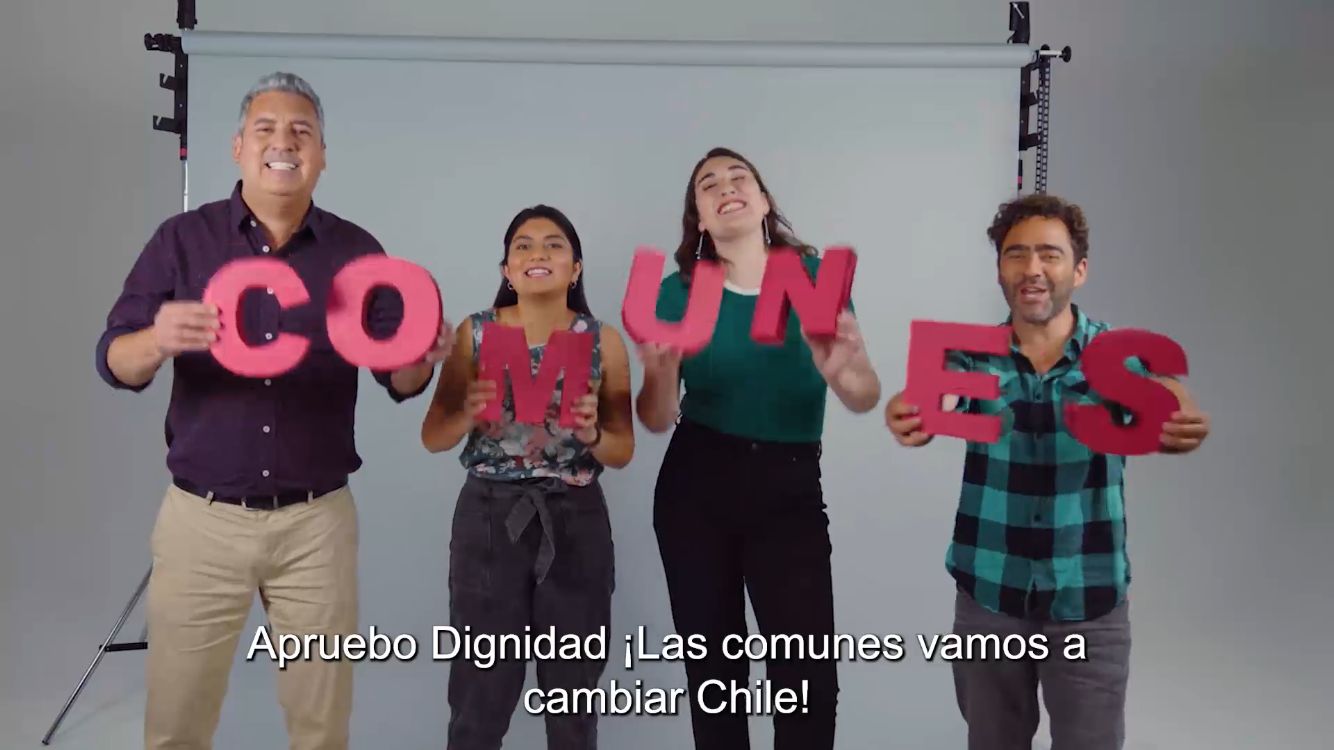 El rap con que Karina Oliva, Ana María Gazmuri, Emilia Schneider y Camila Rojas lanzan la campaña de Comunes
