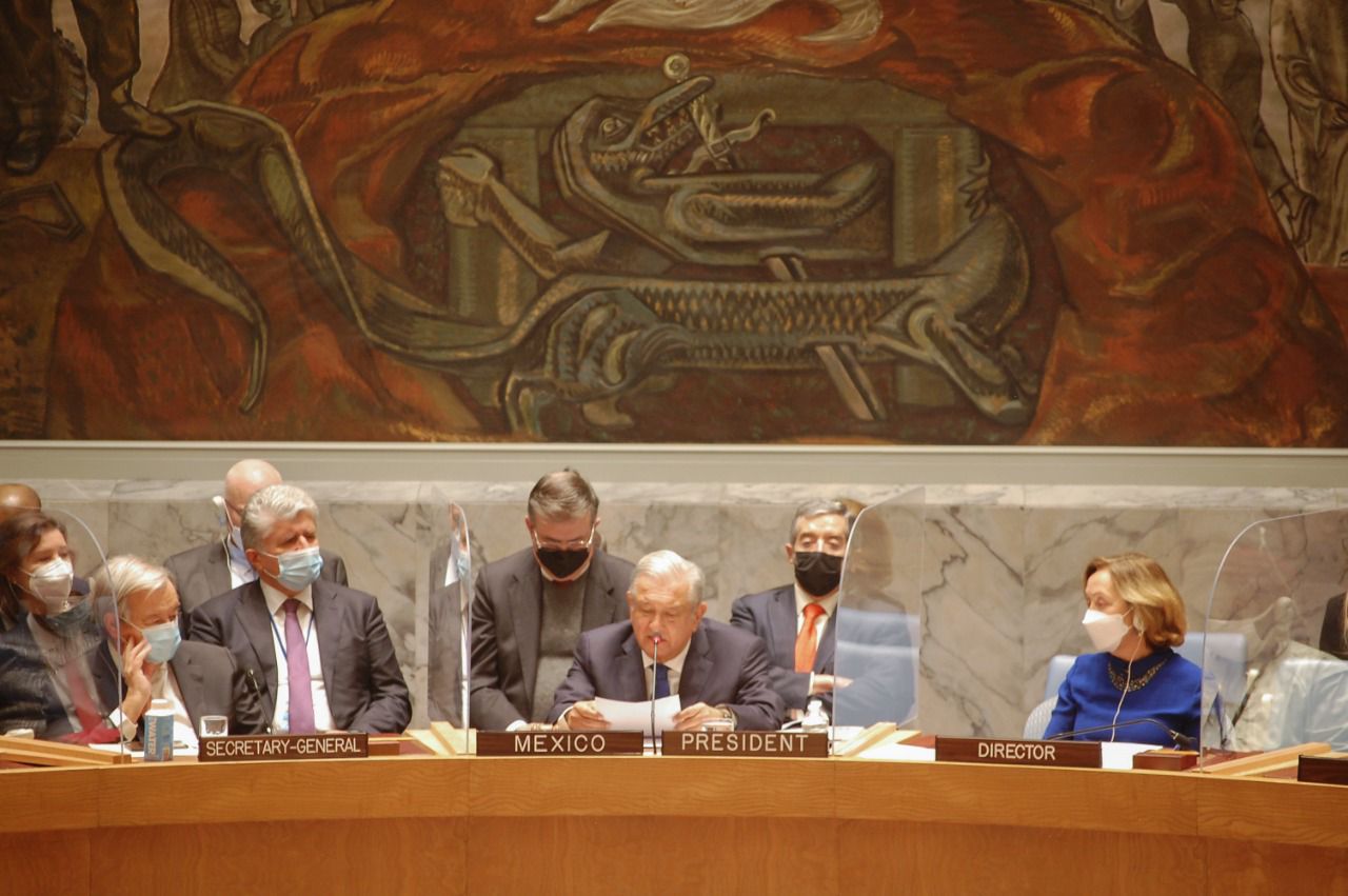 Preside Andrés Manuel López Obrador Consejo de Seguridad de la ONU