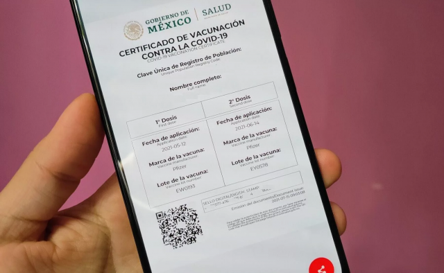 Certificado vacunación contra covid