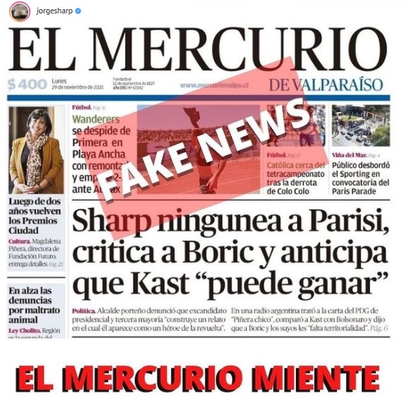 El Mercurio lo hace otra vez: Alcalde Sharp acusa al medio de Valparaíso de querer generar «polémicas falsas»