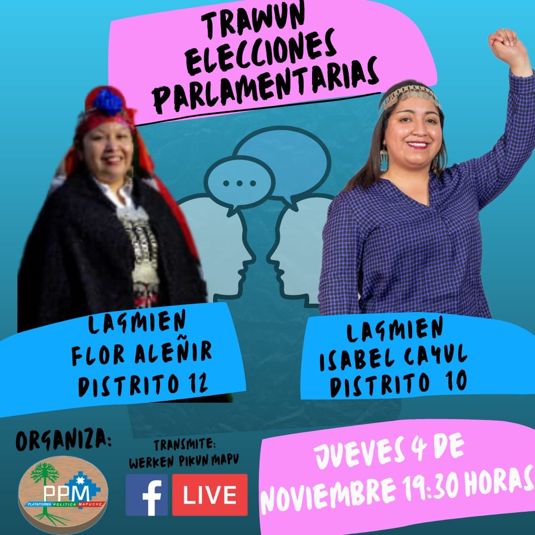 ¡Por el buen vivir!: Este jueves conversatorio con las candidatas mapuche Isabel Cayul y Flor Aleñir