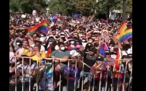 Masiva Marcha del Orgullo 2021 en Santiago