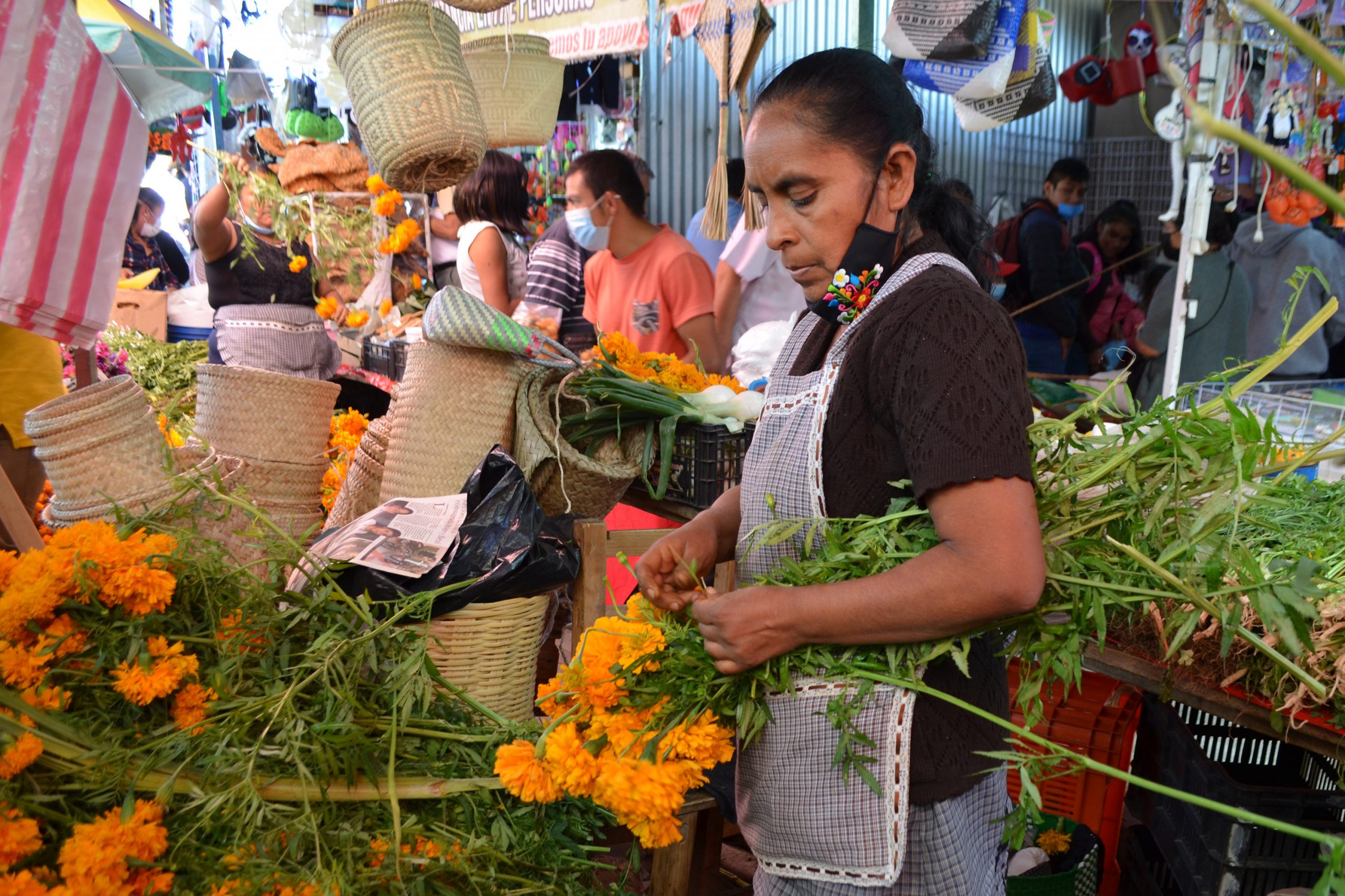 Aseguran vendedores de flores que ventas  van bajas en pleno Día de Muertos