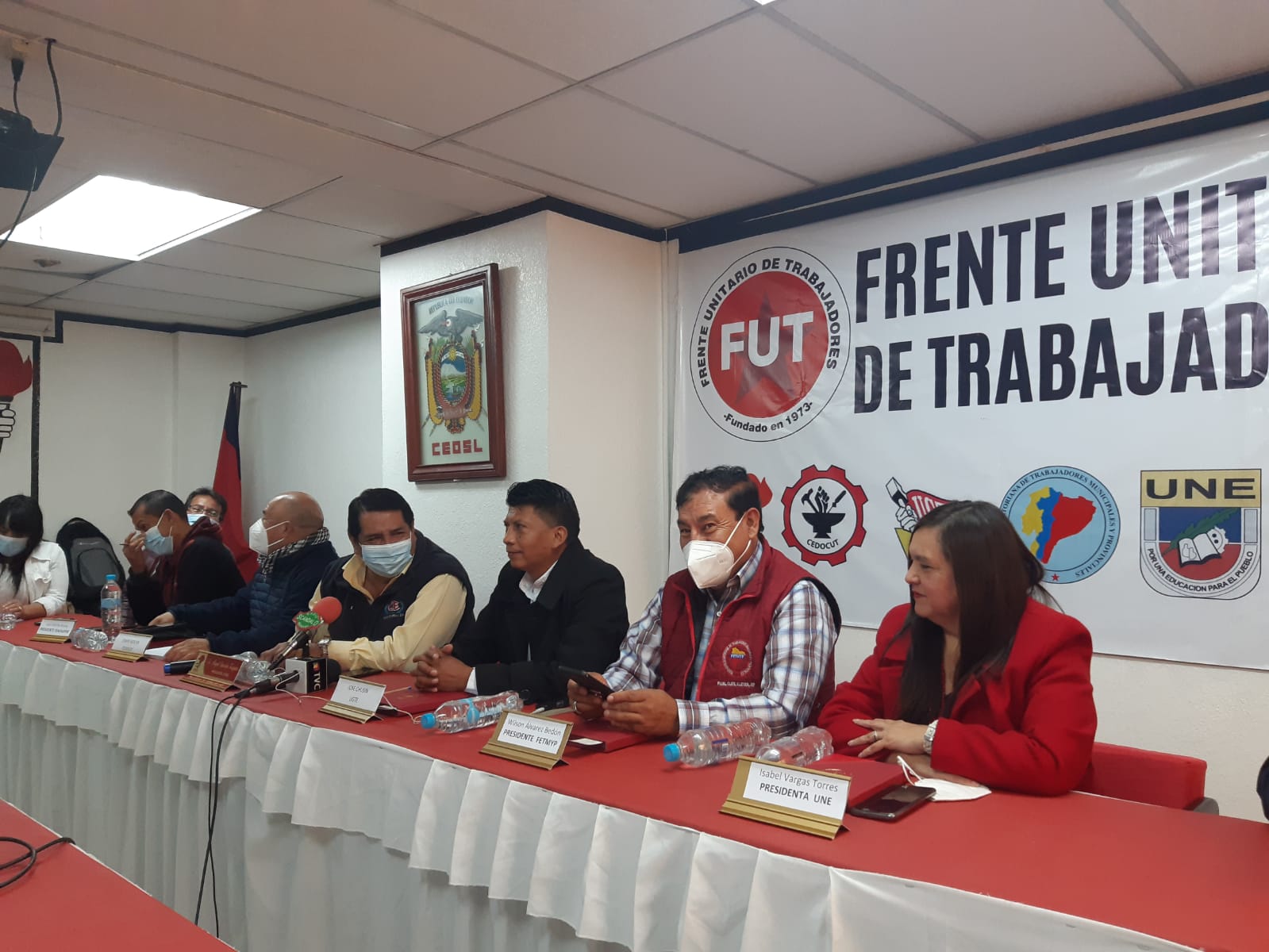 Sindicatos de Ecuador analizarán desatención del Gobierno y definirán acciones a tomar