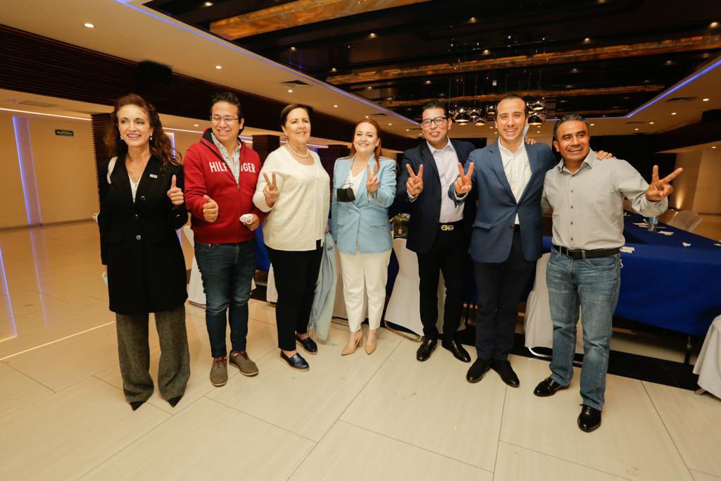 Dirigentes del PRI y PRD en Puebla se reúnen con Augusta Díaz de Rivera
