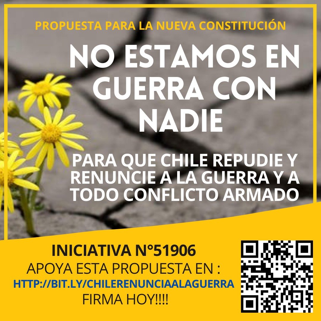 Iniciativa constituyente «Renuncia a la Guerra» responde a declaraciones del Jefe de Defensa Nacional de La Araucanía