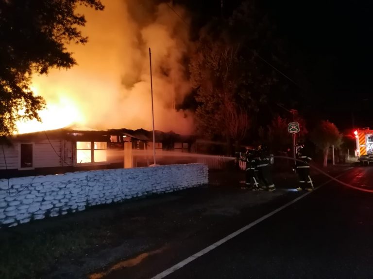 Incendio destruyó retén de Carabineros en Quilaco
