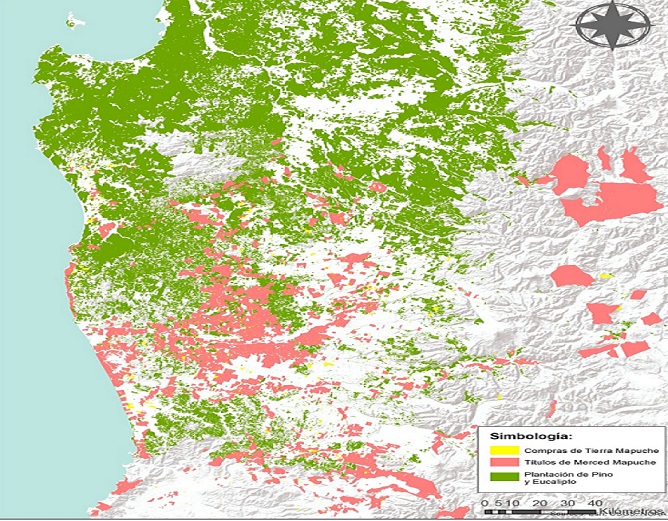 Mapas de una invasión y debacle: La expansión de plantaciones de la industria forestal en el centro sur de Chile