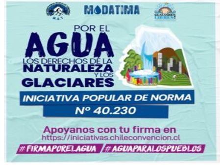 Organizaciones sociales impulsan iniciativa popular de norma por la desprivatización del agua, los derechos de la naturaleza y protección de glaciares