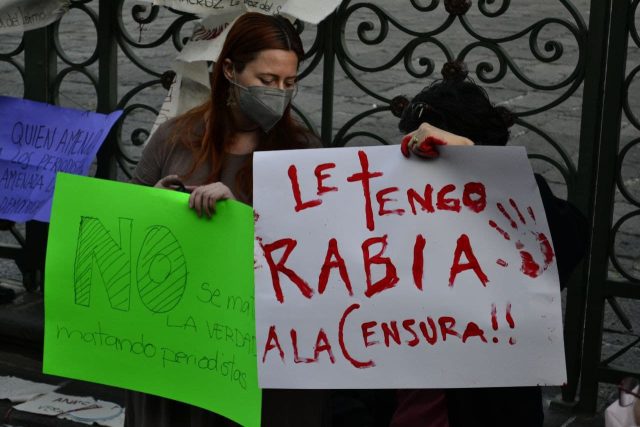 Periodistas poblanos exigen justicia por el asesinato de sus colegas