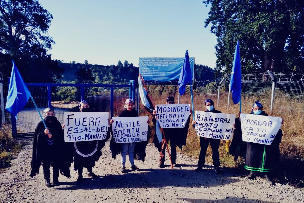 Por la defensa del Río Maullín ante amenaza de residuos contaminantes: Comunidad mapuche protesta contra ampliación de planta de aguas servidas de Essal
