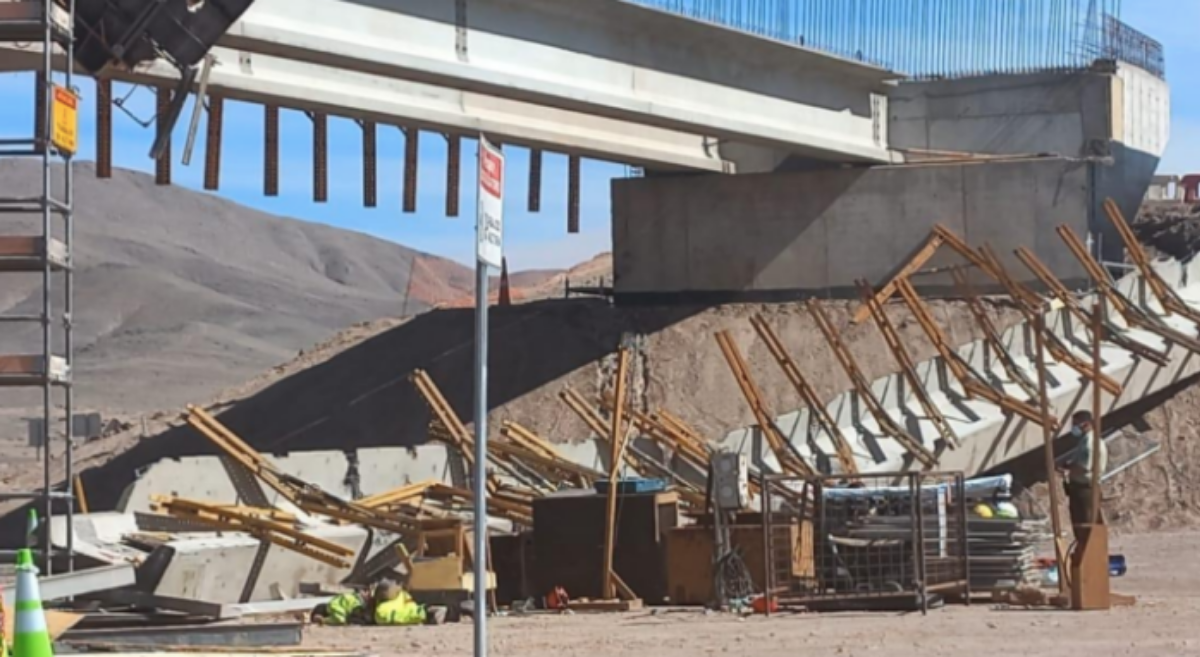 Dos fallecidos deja accidente en construcción de doble vía en Antofagasta
