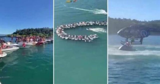 En plena alza de casos de Covid-19 realizan fiestas con lanchas y helicóptero en Pucón: Armada buscará identificar a participantes
