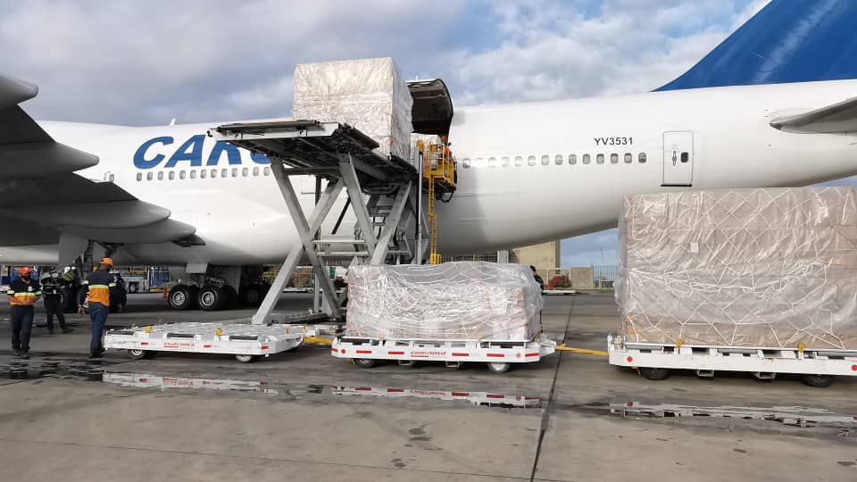 69 toneladas de medicamentos contra la covid-19 arribaron a Venezuela desde China