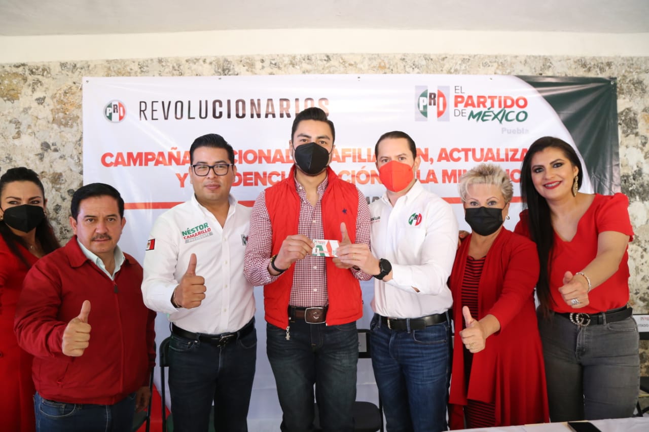 Presume PRI que hay 32 mil personas afiliadas al partido en Puebla
