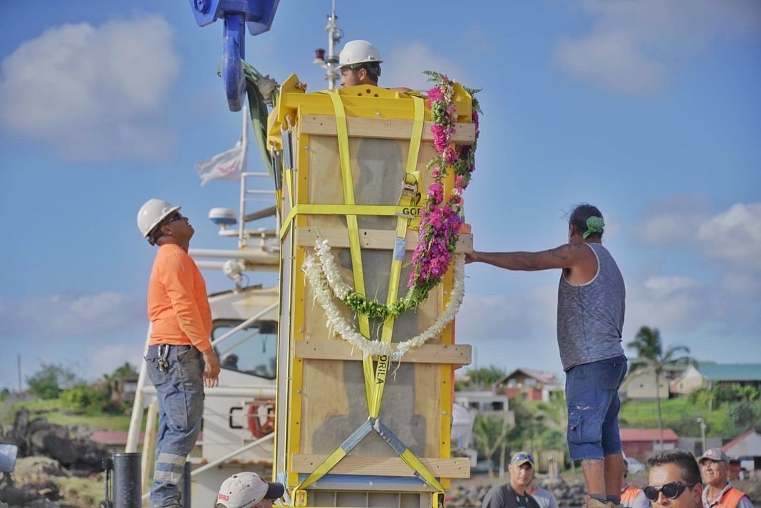 Moai Tau regresó a Rapa Nui: Permanecerá de modo definitivo en el Museo Antropológico Padre Sebastián Englert