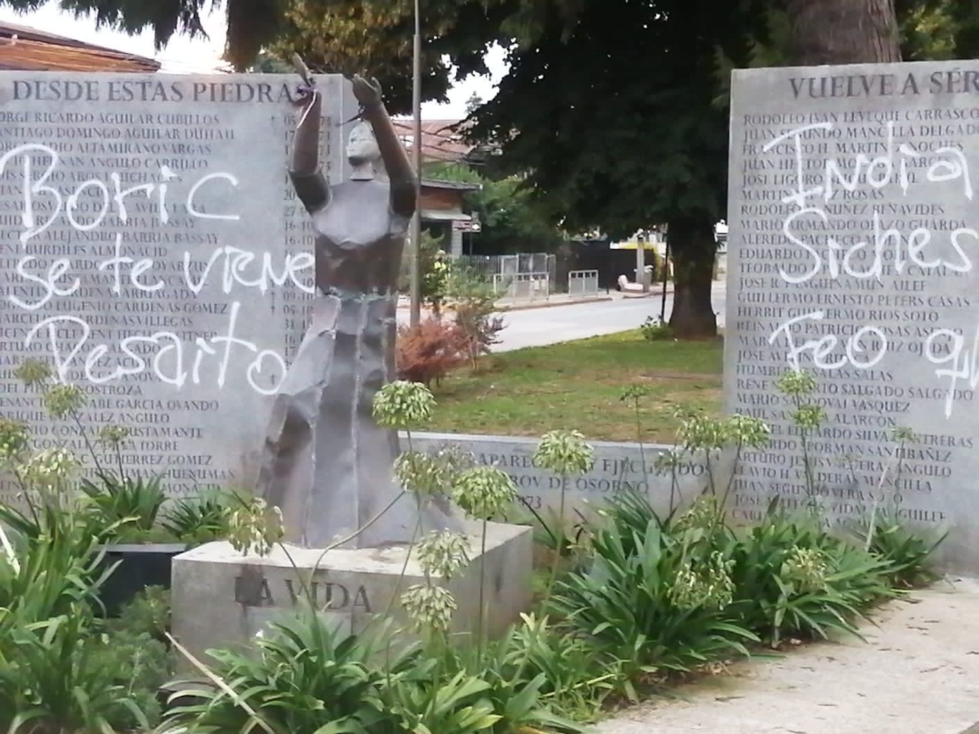 Memorial por La Paz de Osorno fue nuevamente vandalizado: Es la quinta vez