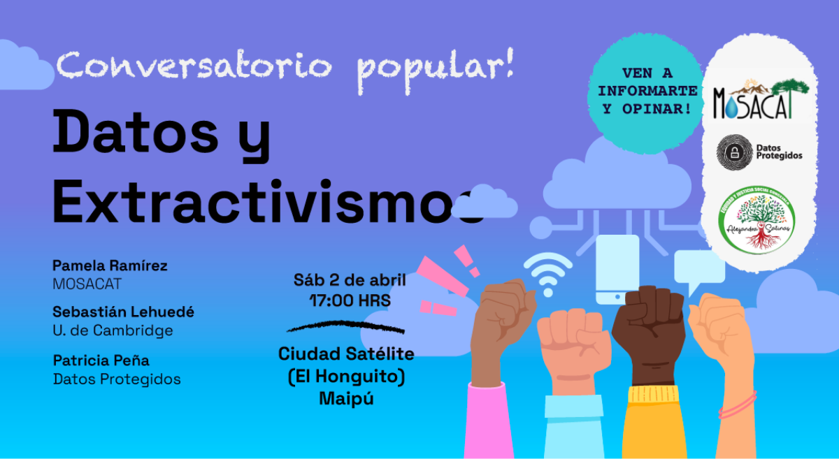 «Combatiendo el extractivismo de datos»: Organizaciones sociales invitan a conversatorio participativo en Maipú