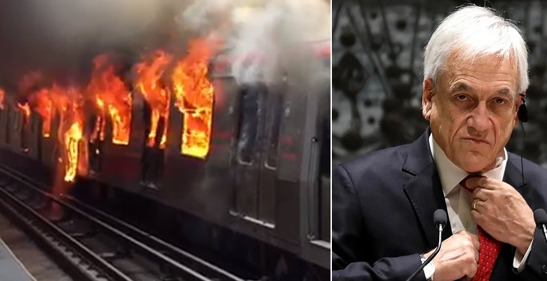 Se va Piñera y: ¿Quién quemó el metro de Santiago?