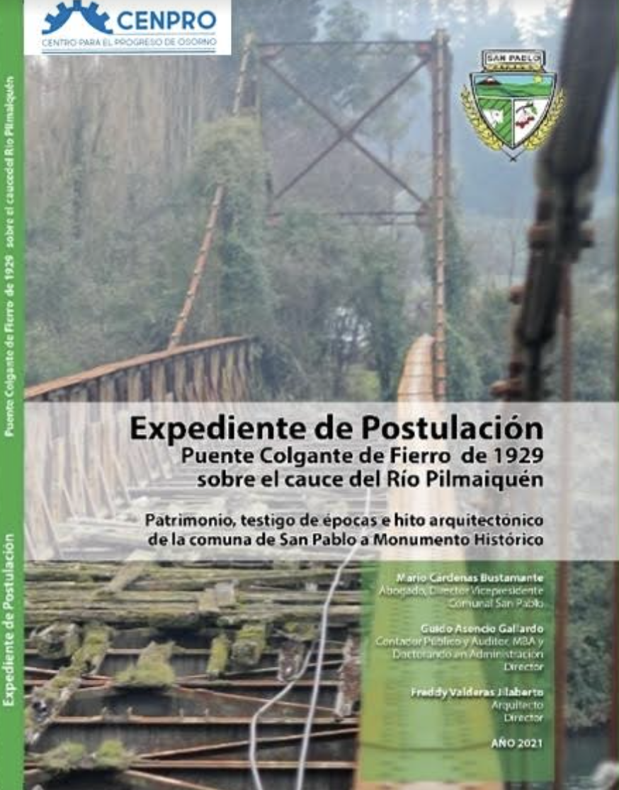 Presentación de libro “Puente Colgante de Fierro de 1929, sobre el cruce del Río Pilmaiquén”