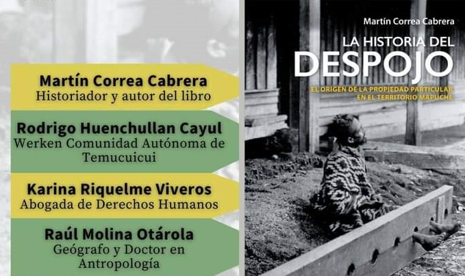 Relanzamiento del libro «La Historia del Despojo» del autor Martín Correa este 4 de mayo en Santiago