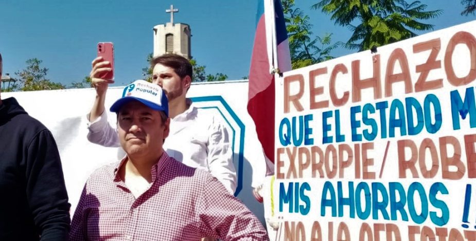 «Pancho Malo», ex líder Garra Blanca y condenado por homicidio fue uno de los protagonistas de marcha del Rechazo