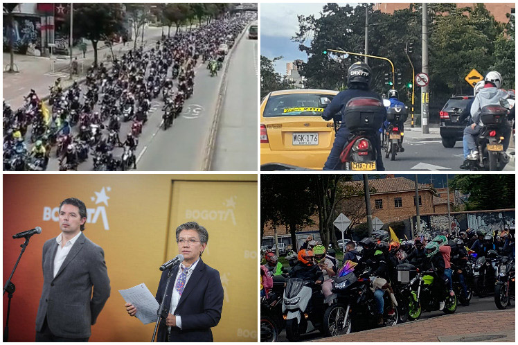 Colombia: motociclistas se mantienen en protesta por restricciones en Bogotá