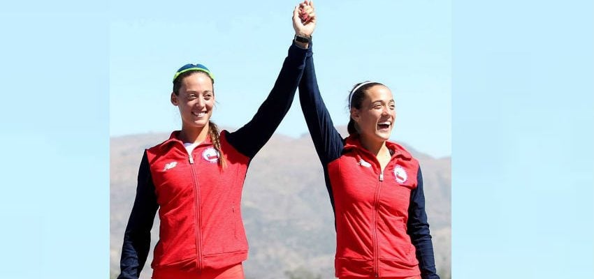 La medalla de plata de Chile en la copa mundial de remo obtenida por las hermanas Abraham