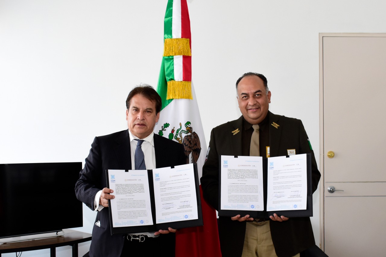 CDH Puebla e INM acuerdan actividades para garantizar los derechos de migrantes