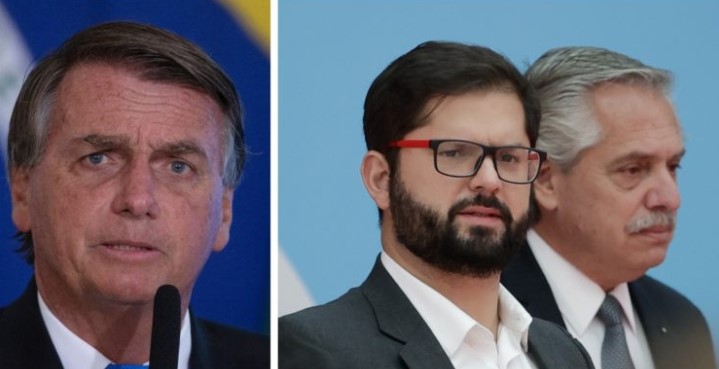 Bolsonaro Boric y Fernández