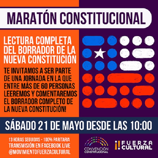 Inédita “Maratón Constitucional” se realizará este sábado